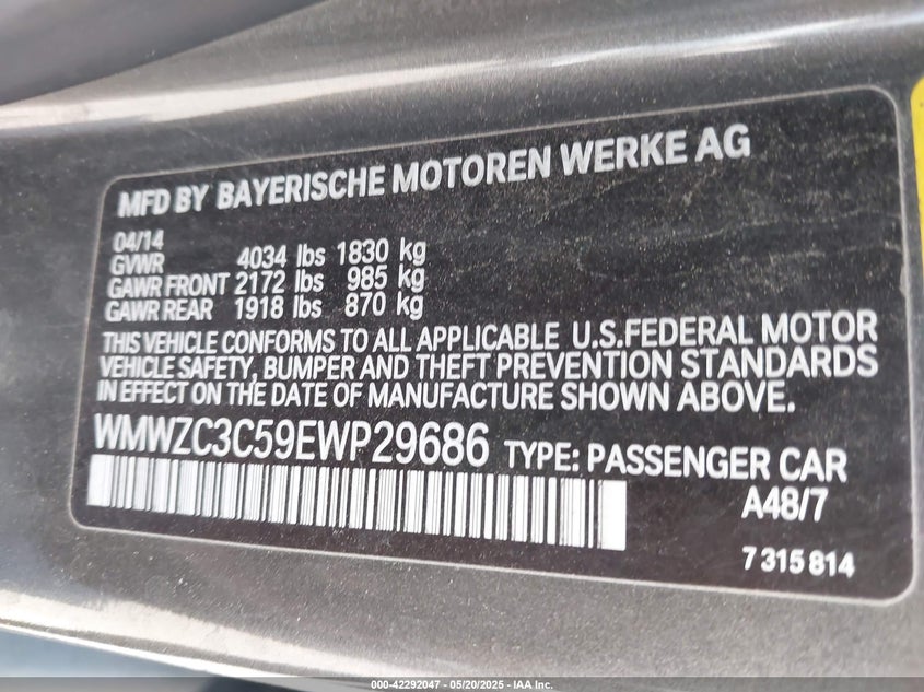 2014 MINI COUNTRYMAN COOPER S - WMWZC3C59EWP29686