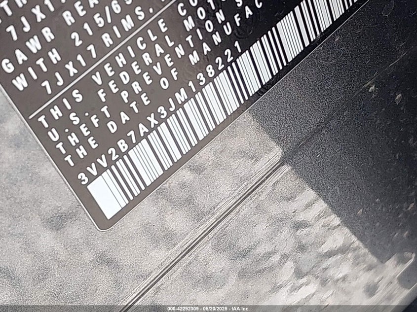 2018 VOLKSWAGEN TIGUAN 2.0T SE/2.0T SEL - 3VV2B7AX3JM138221