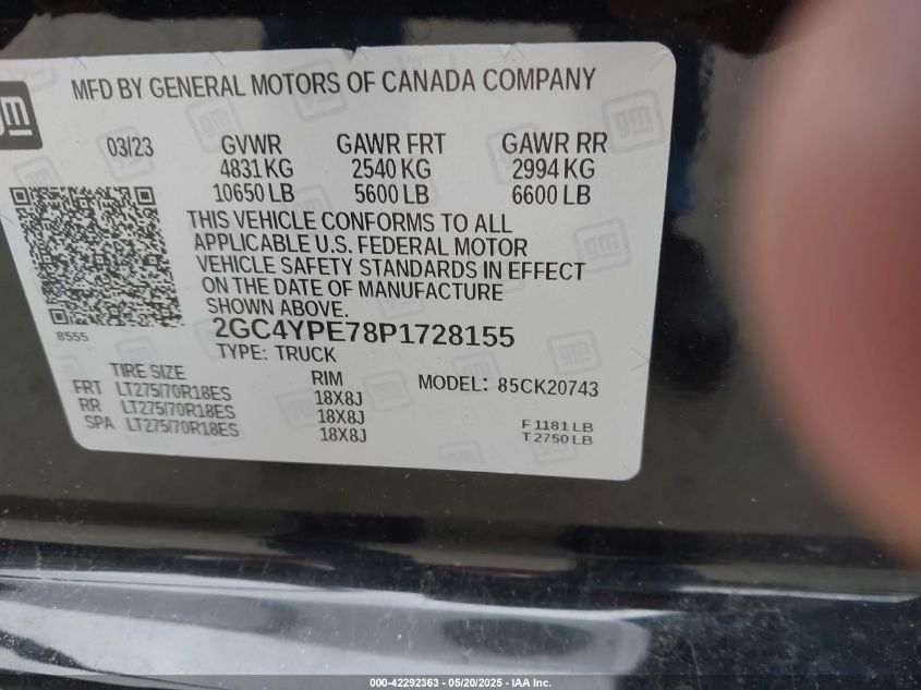 2023 Chevrolet Silverado 2500 - 2GC4YPE78P1728155