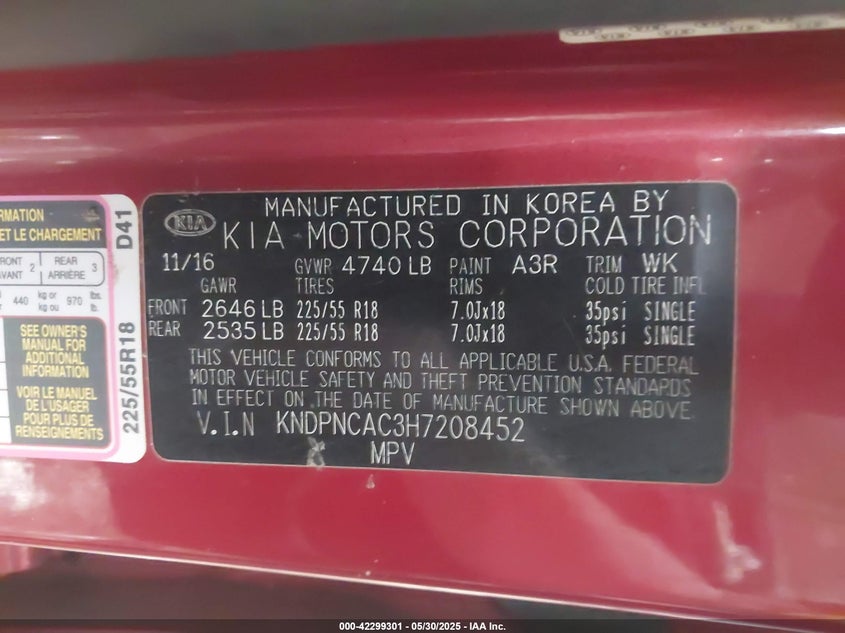 2017 KIA SPORTAGE EX - KNDPNCAC3H7208452