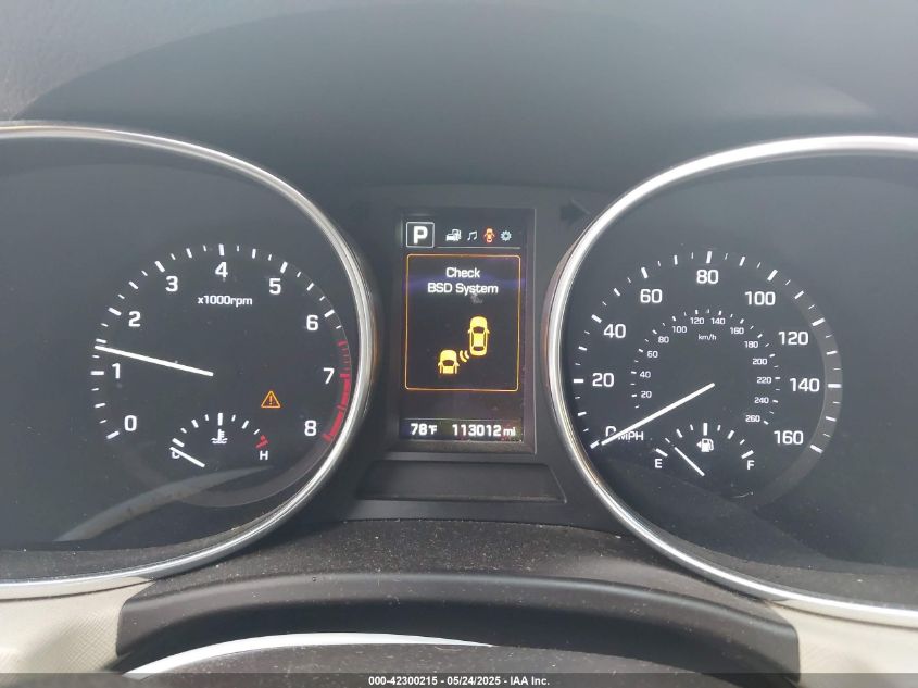 2017 Hyundai Santa Fe Se VIN: KM8SN4HF5HU172650 Lot: 42300215