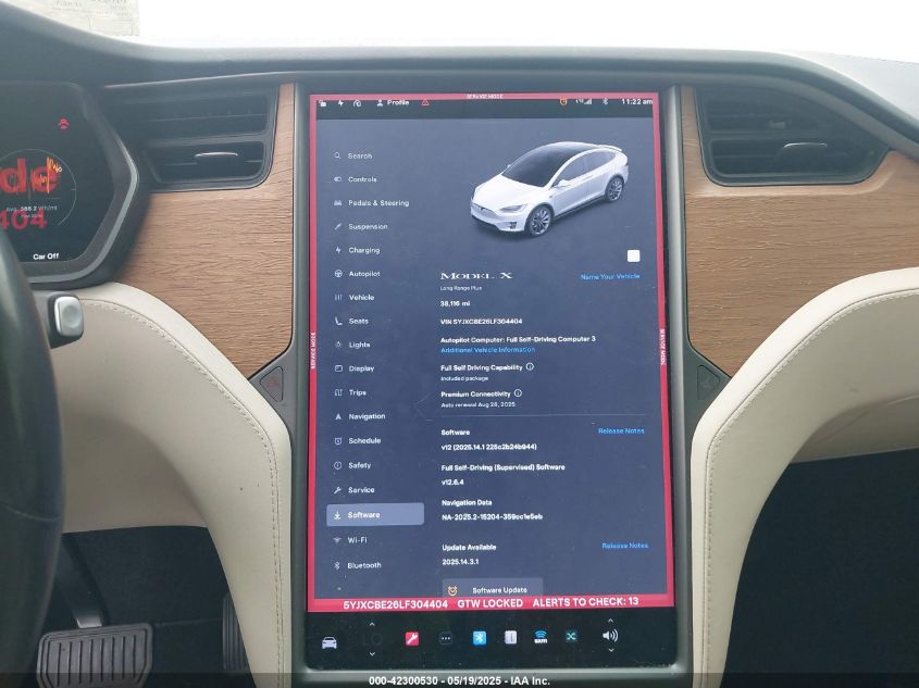 2020 Tesla Model X - 5YJXCBE26LF304404