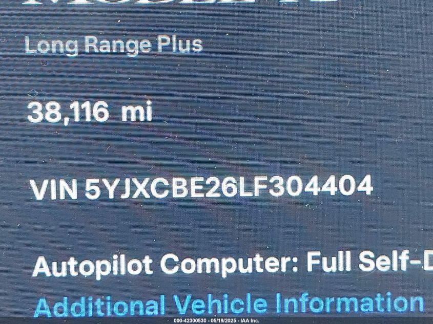 2020 Tesla Model X - 5YJXCBE26LF304404