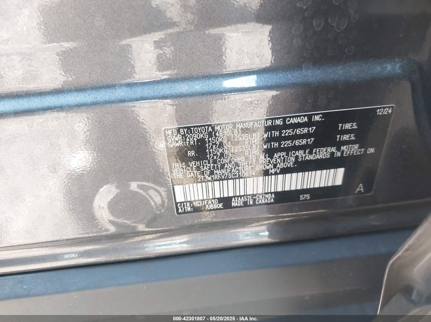 2025 TOYOTA RAV4 XLE - 2T3W1RFV7SC310614