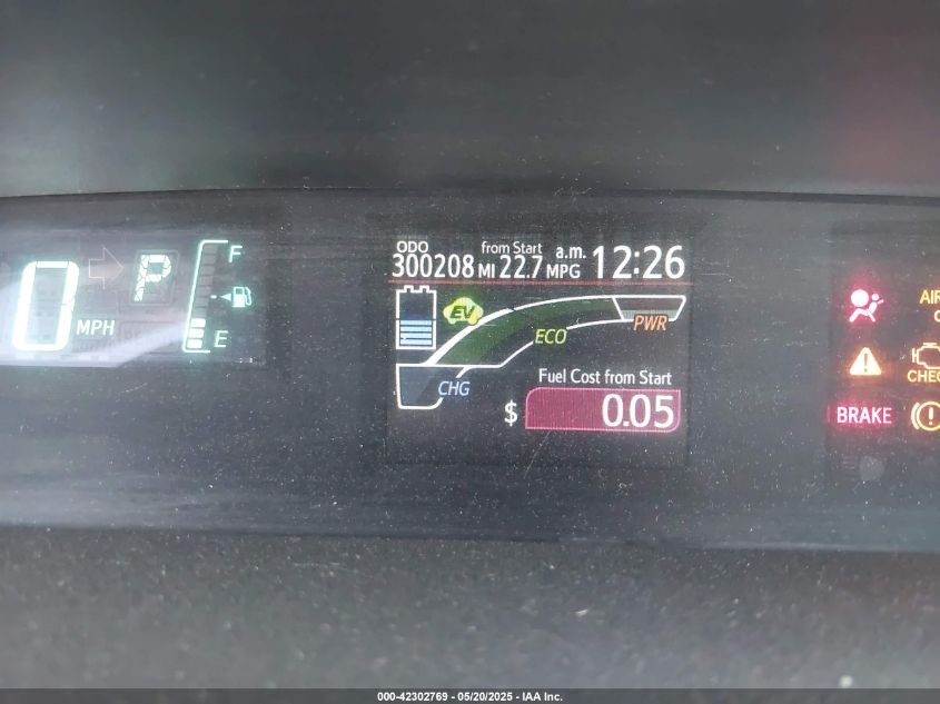 2012 Toyota Prius C One VIN: JTDKDTB31C1510295 Lot: 42302769