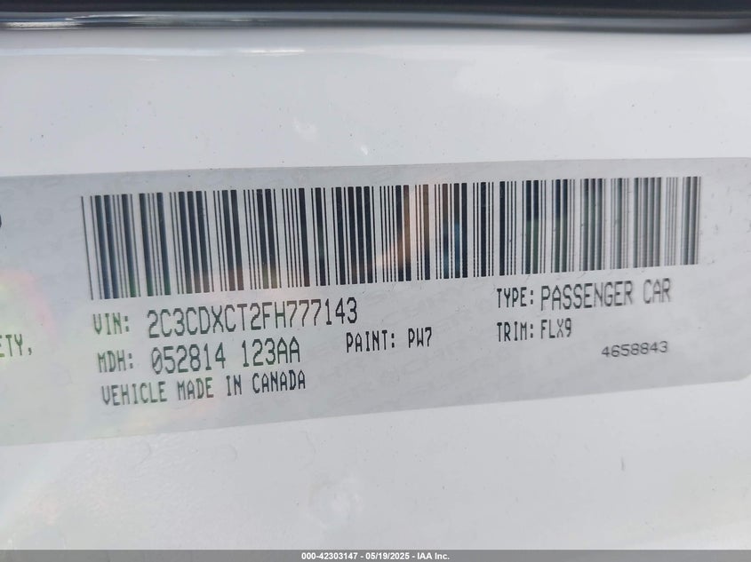 2015 DODGE CHARGER ROAD/TRACK - 2C3CDXCT2FH777143