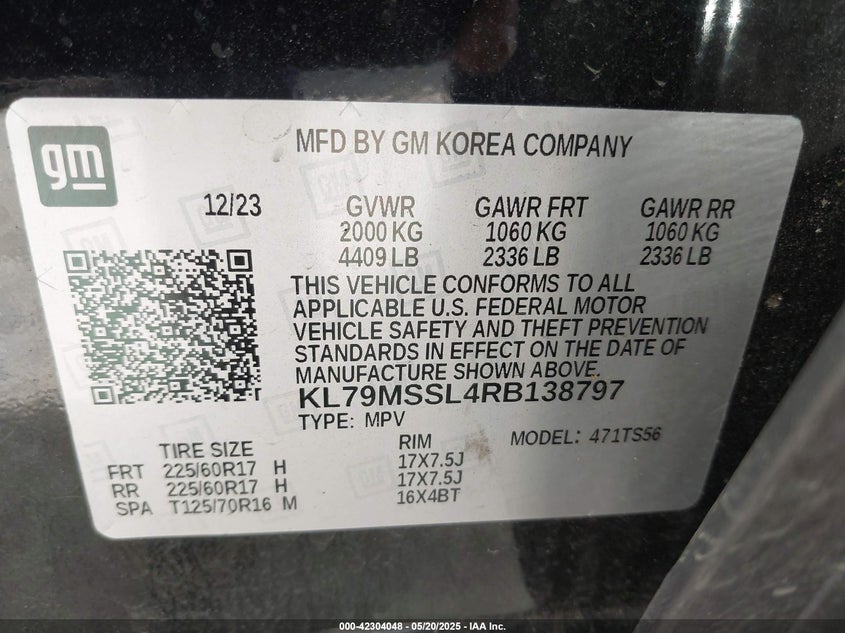 2024 CHEVROLET TRAILBLAZER AWD ACTIV - KL79MSSL4RB138797