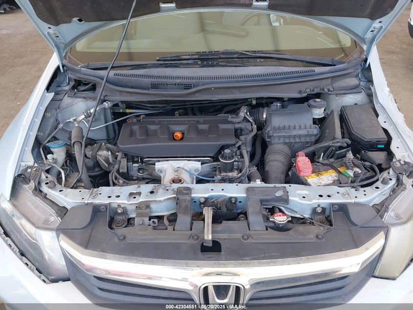 2012 HONDA CIVIC VIN: 2HGFB2F51CH593758