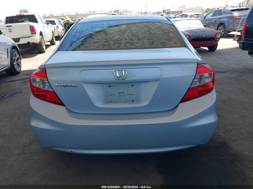 2012 HONDA CIVIC VIN: 2HGFB2F51CH593758