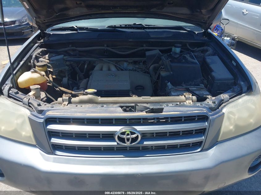 2001 Toyota Highlander V6 VIN: JTEGF21A810020686 Lot: 42305078