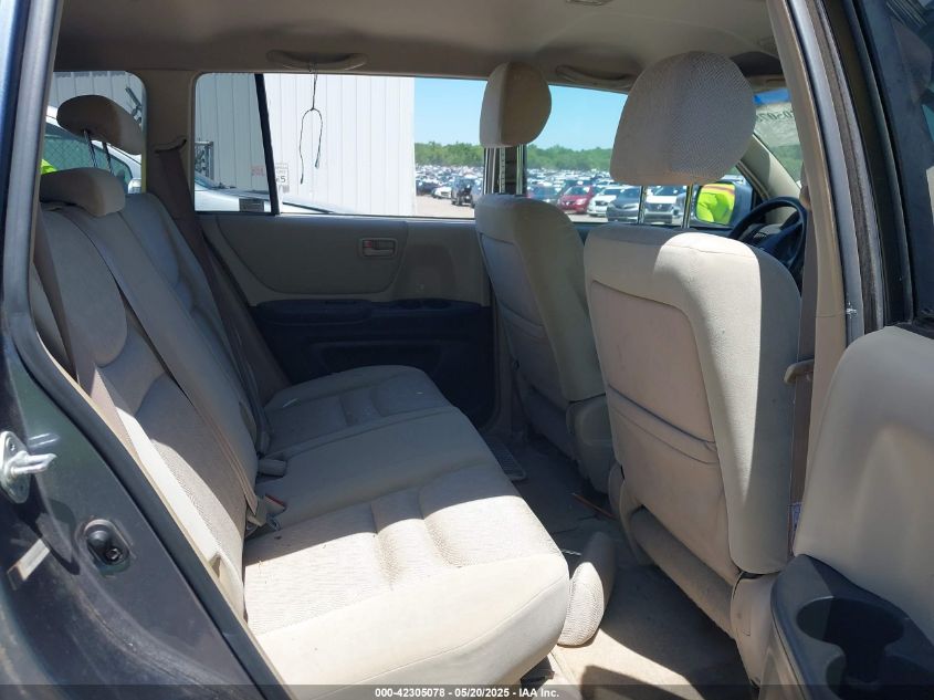 2001 Toyota Highlander V6 VIN: JTEGF21A810020686 Lot: 42305078