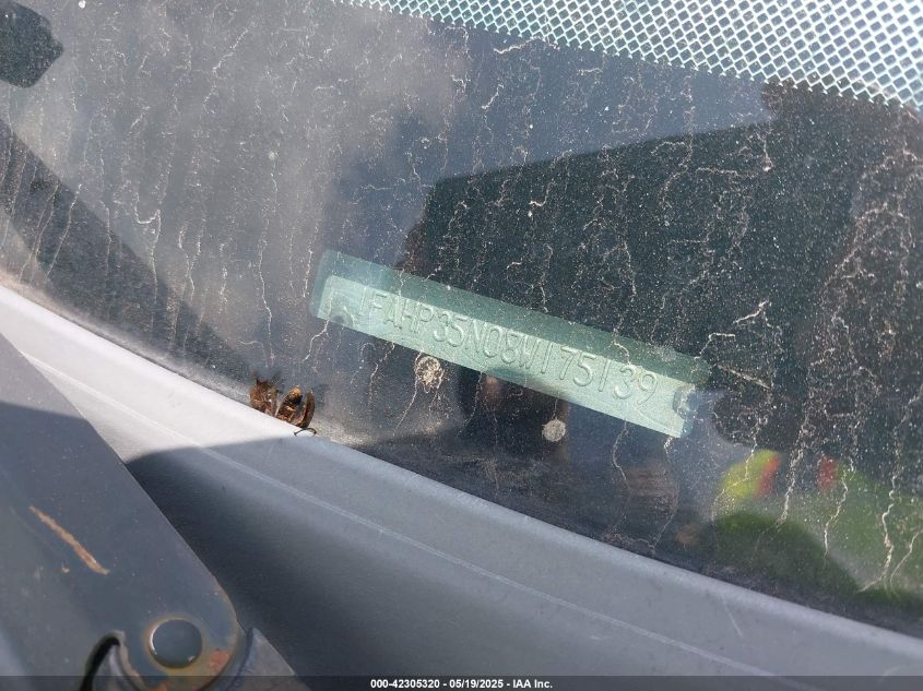 2008 Ford Focus Se/Ses VIN: 1FAHP35N08W175139 Lot: 42305320