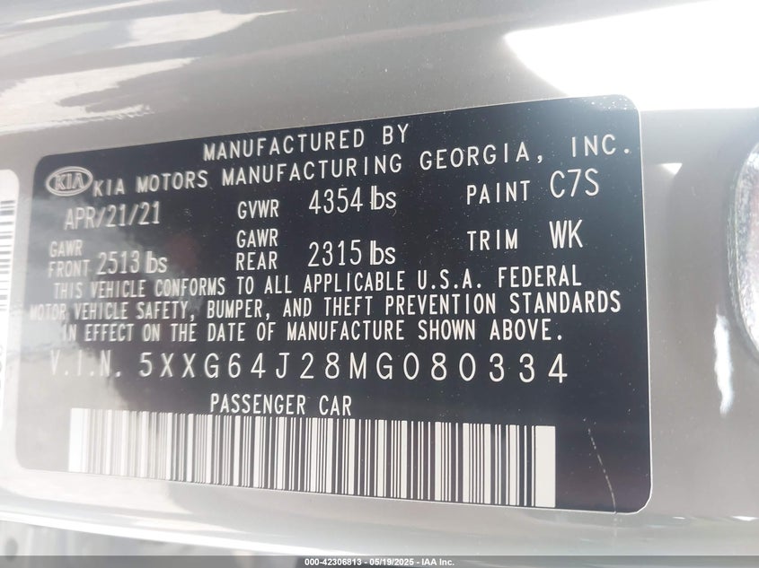 2021 KIA K5 GT-LINE - 5XXG64J28MG080334