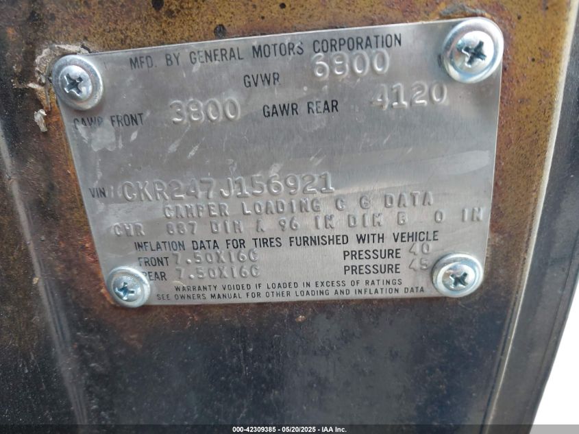 1975 GMC Truck VIN: W663763 Lot: 42309385