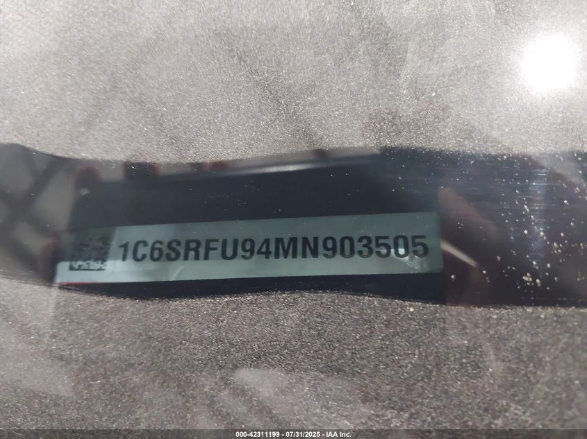 2021 Ram 1500 Trx 4X4 5'7 Box VIN: 1C6SRFU94MN903505 Lot: 42311199