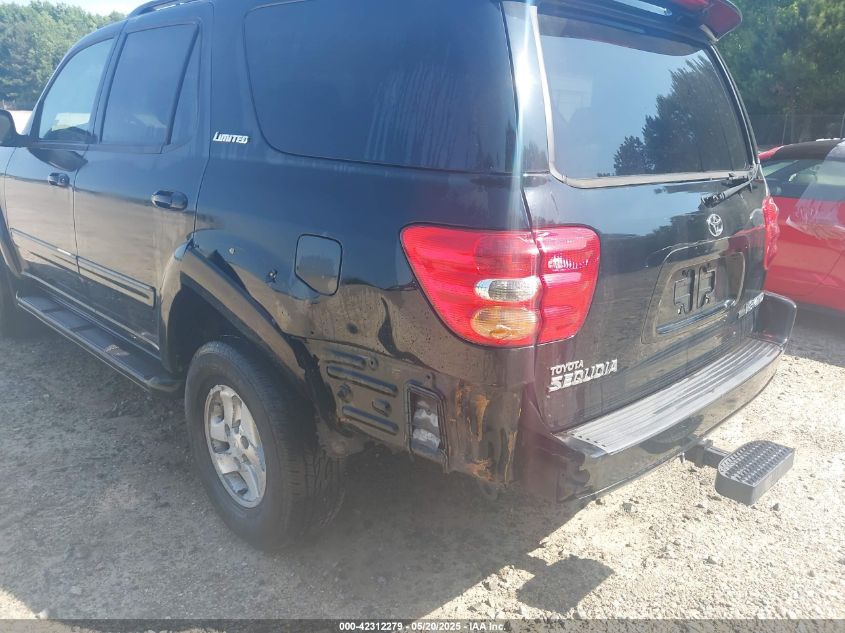 2002 Toyota Sequoia Limited VIN: 5TDBT48A52S060263 Lot: 42312279