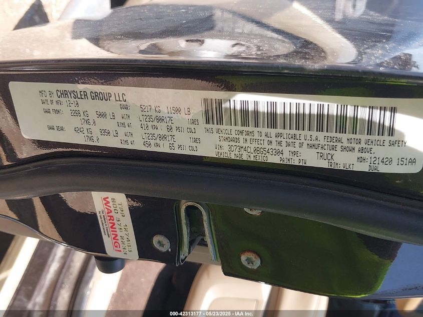 2011 Ram Ram 3500 - 3D73M4CL0BG543304