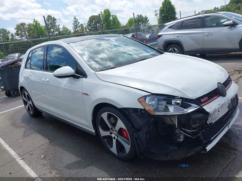 2016 VOLKSWAGEN GOLF GTI SE W/PERFORMANCE PACKAGE 4-DOOR - 3VW547AUXGM045617
