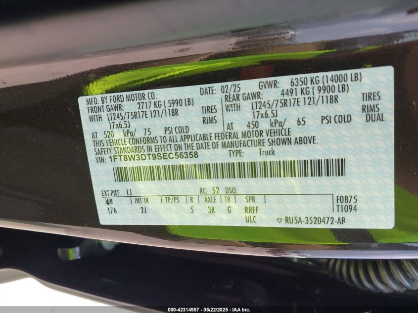 2025 Ford F-350 - 1FT8W3DT9SEC56358