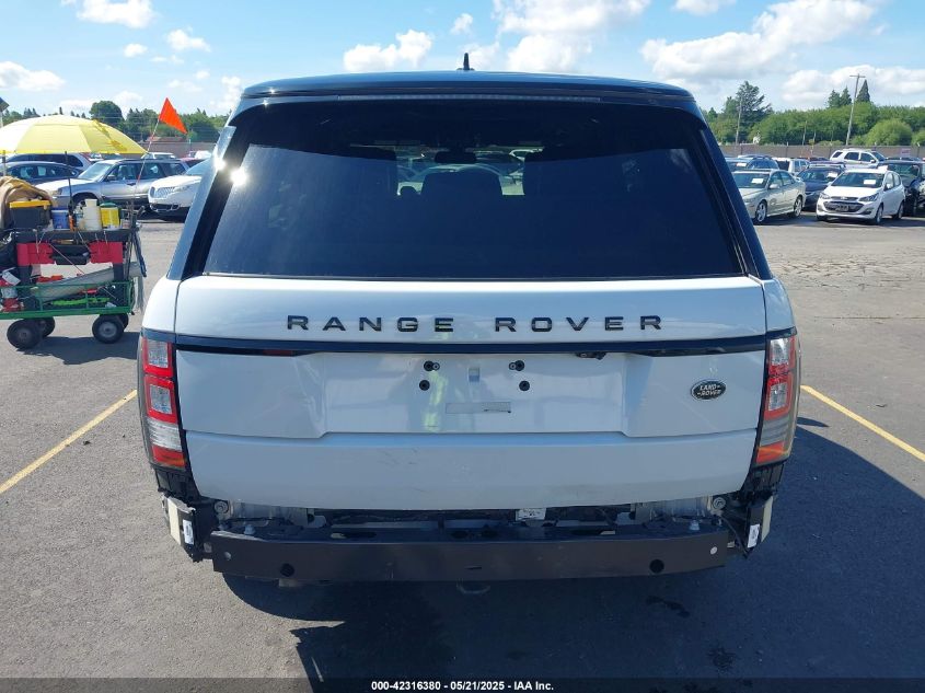 2016 Land Rover Range Rover 3.0L V6 Turbocharged Diesel Hse Td6 VIN: SALGS2KF9GA258617 Lot: 42316380