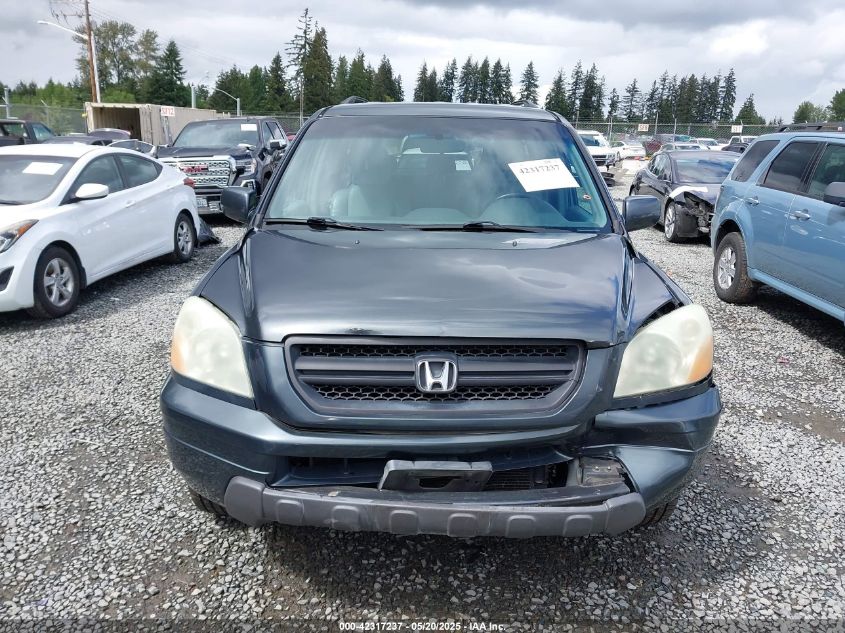 2004 Honda Pilot Ex-L VIN: 2HKYF185X4H543615 Lot: 42317237