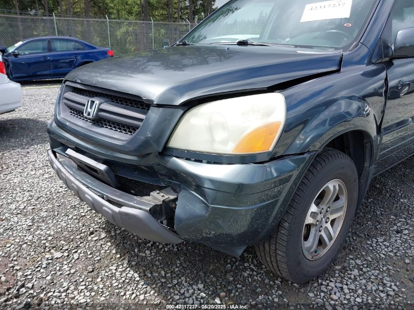 2004 Honda Pilot Ex-L VIN: 2HKYF185X4H543615 Lot: 42317237