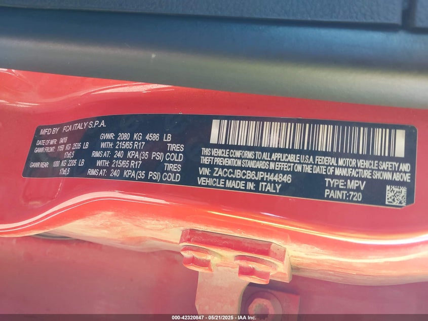 2018 JEEP RENEGADE TRAILHAWK 4X4 - ZACCJBCB6JPH44846