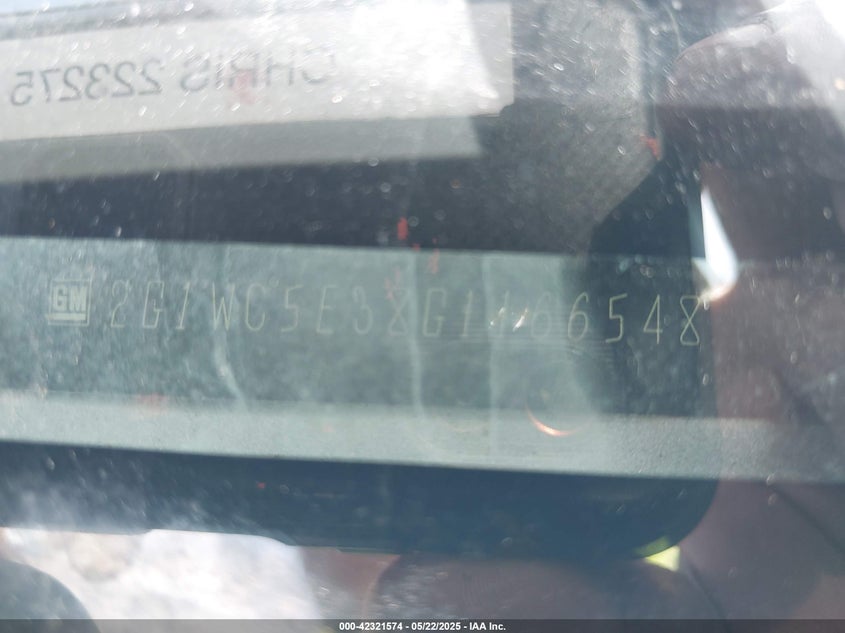 2016 CHEVROLET IMPALA LIMITED LTZ - 2G1WC5E38G1166548