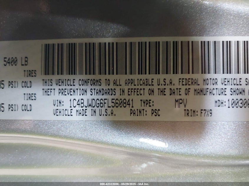 2015 JEEP WRANGLER UNLIMITED FREEDOM EDITION - 1C4BJWDG6FL560841