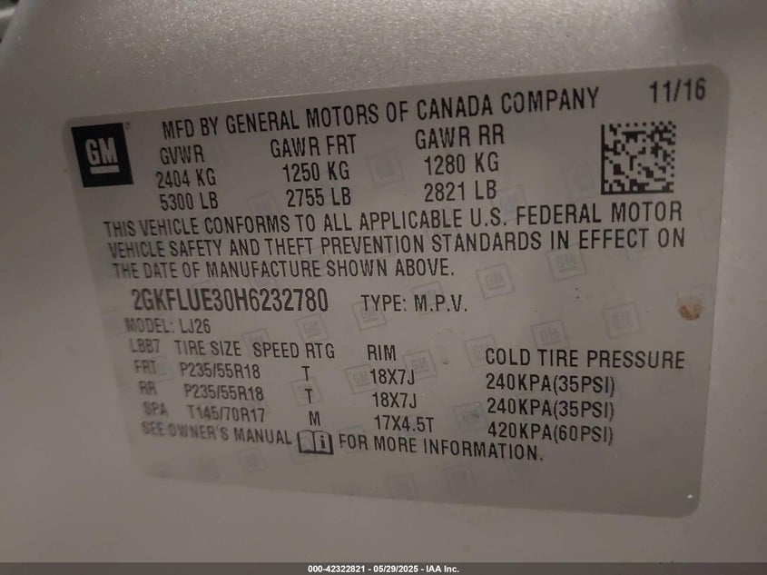 2017 GMC TERRAIN SLT - 2GKFLUE30H6232780