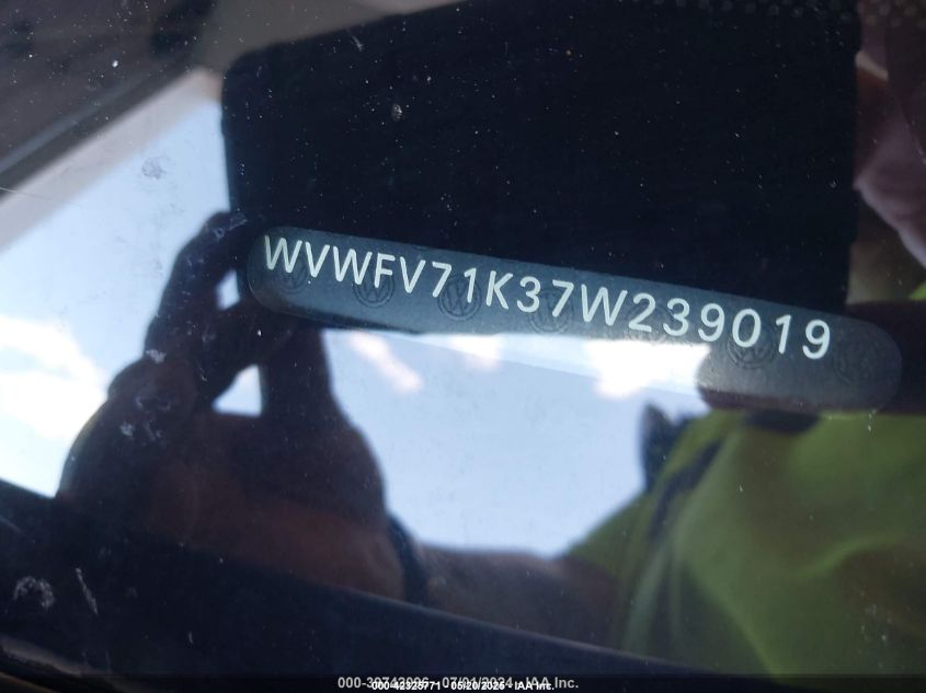 2007 Volkswagen Gti 2-Door/Fahrenheit VIN: WVWFV71K37W239019 Lot: 42325771
