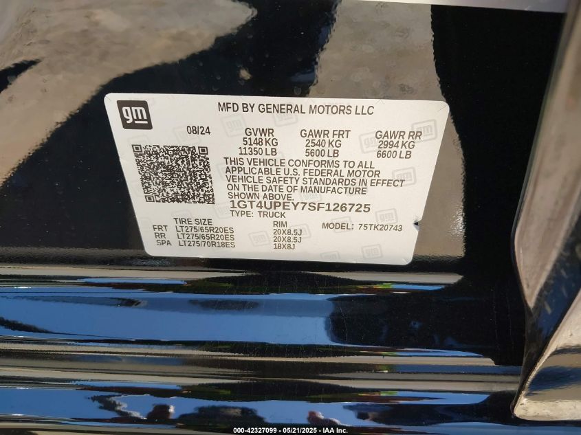 2025 GMC Sierra - 1GT4UPEY7SF126725