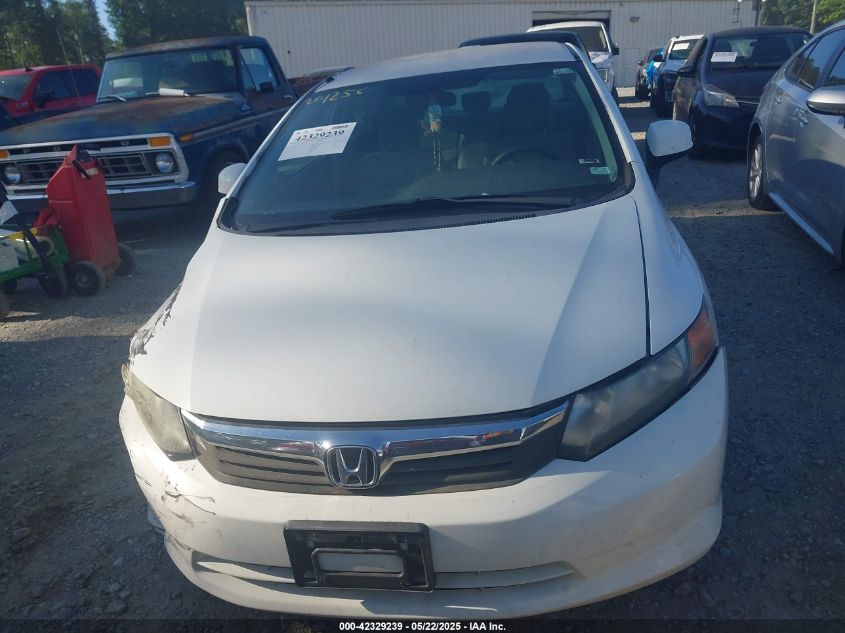 2012 Honda Civic Lx VIN: 19XFB2F52CE323173 Lot: 42329239