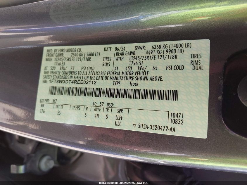 2024 Ford F-350 - 1FT8W3DT4REE02112