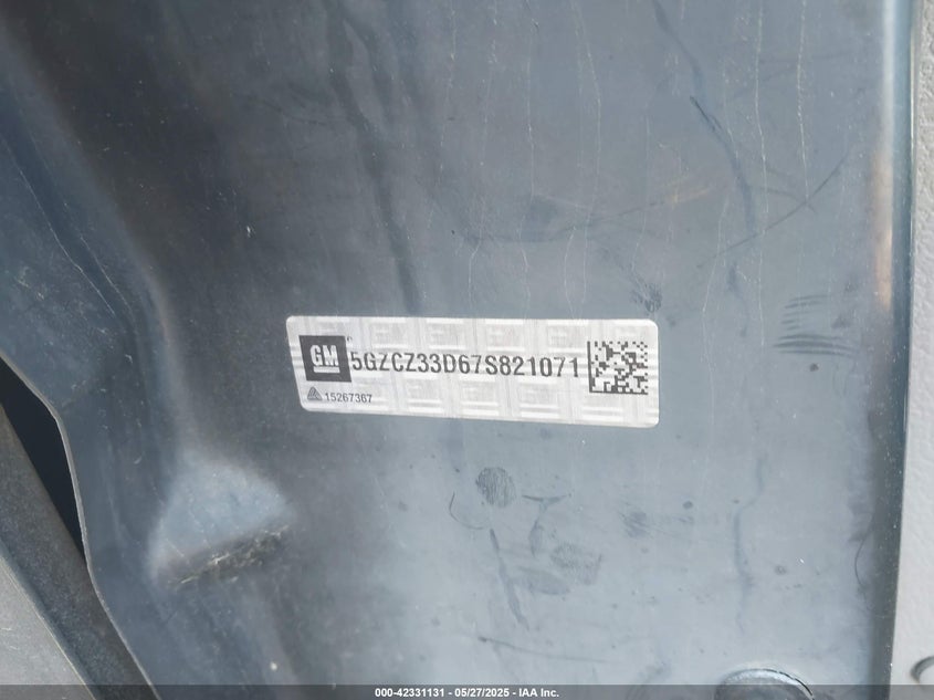 2007 SATURN VUE VIN: 5GZCZ33D67S821071