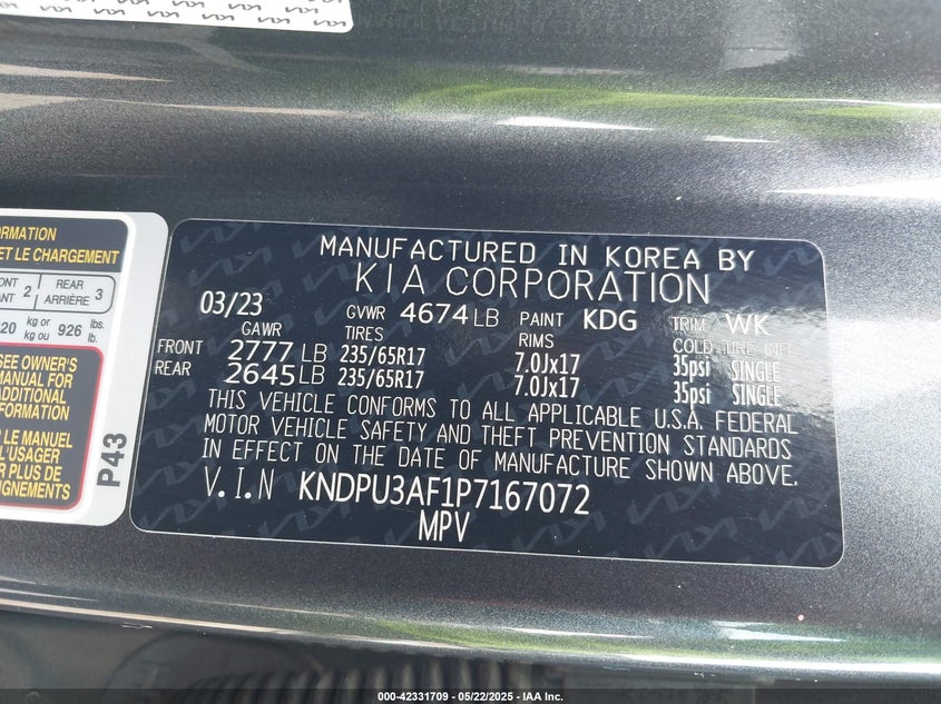 2023 KIA SPORTAGE LX - KNDPU3AF1P7167072