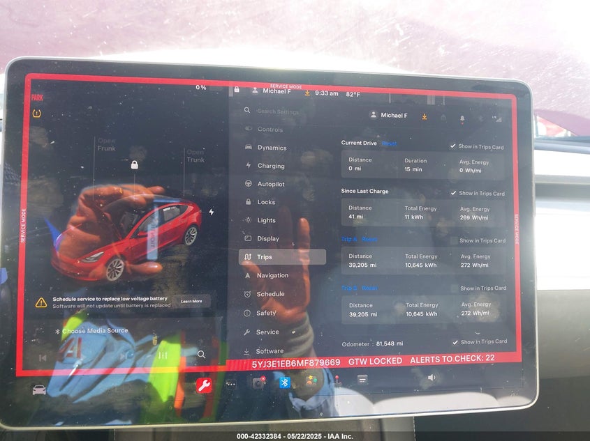 2021 TESLA MODEL 3 VIN: 5YJ3E1EB6MF879669