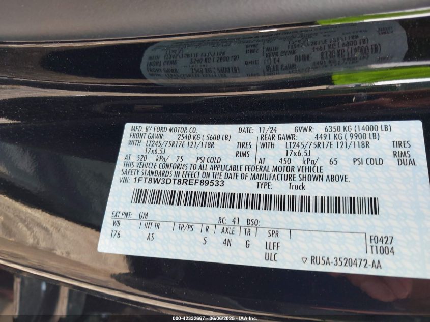 2024 Ford F-350 - 1FT8W3DT8REF89533