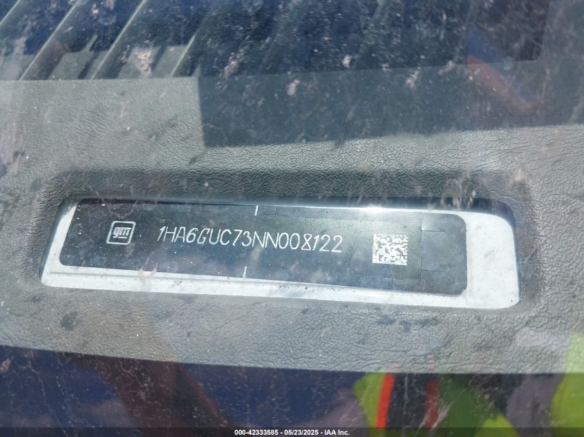 2022 Chevrolet Express Cutaway 4500 Van VIN: 1HA6GUC73NN008122 Lot: 42333585