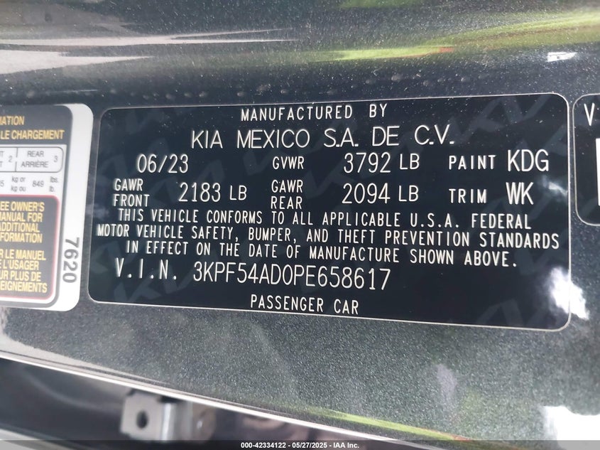 2023 KIA FORTE GT-LINE - 3KPF54AD0PE658617