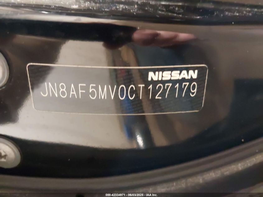 2012 Nissan Juke Sv VIN: JN8AF5MV0CT127179 Lot: 42334971