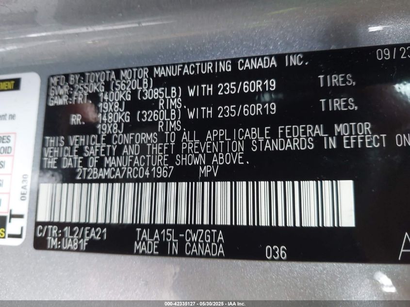 2024 Lexus RX 350 - 2T2BAMCA7RC041967