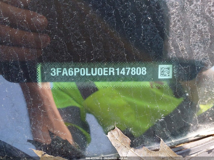 2014 Ford Fusion Hybrid Se VIN: 3FA6P0LU0ER147808 Lot: 42336015