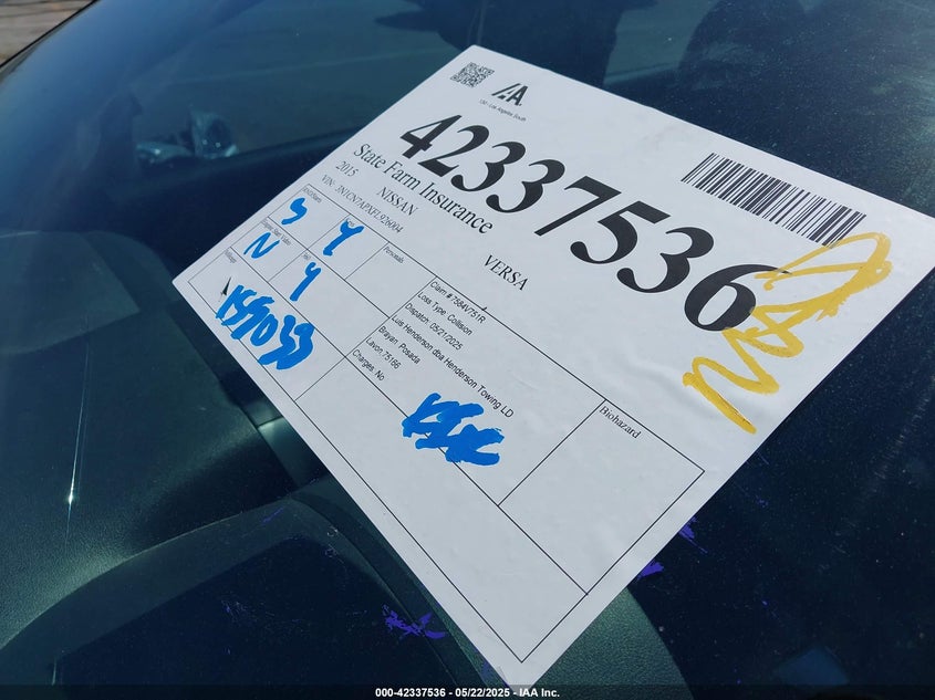 2015 NISSAN VERSA 1.6 SV - 3N1CN7APXFL926004