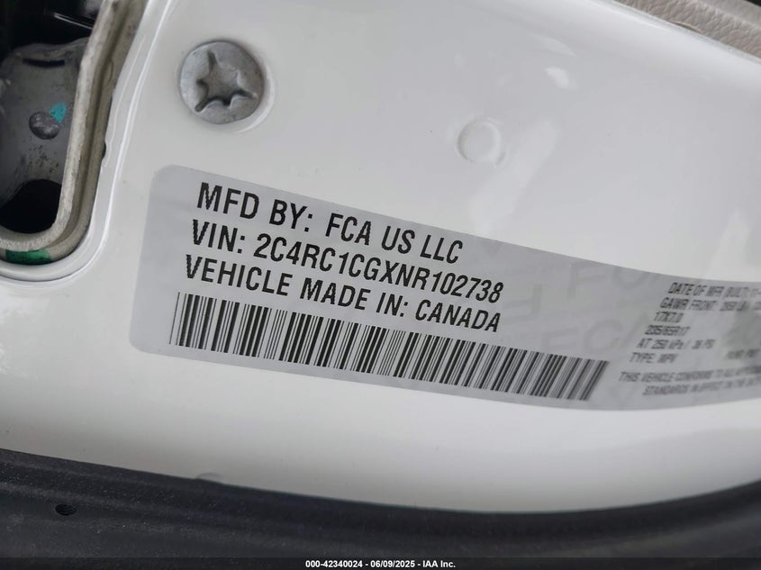 2022 CHRYSLER VOYAGER LX - 2C4RC1CGXNR102738