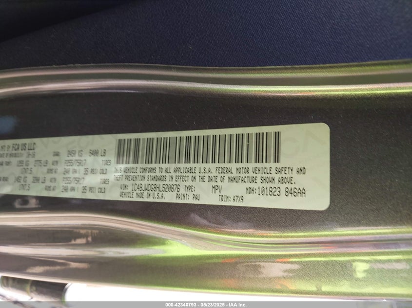 2017 JEEP WRANGLER UNLIMITED SPORT 4X4 - 1C4BJWDG8HL520876