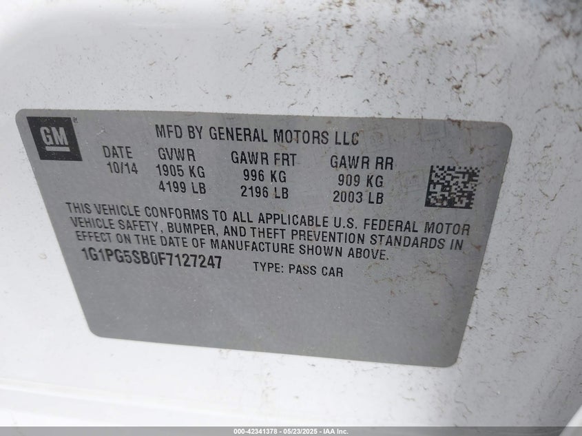 2015 CHEVROLET CRUZE LTZ - 1G1PG5SB0F7127247