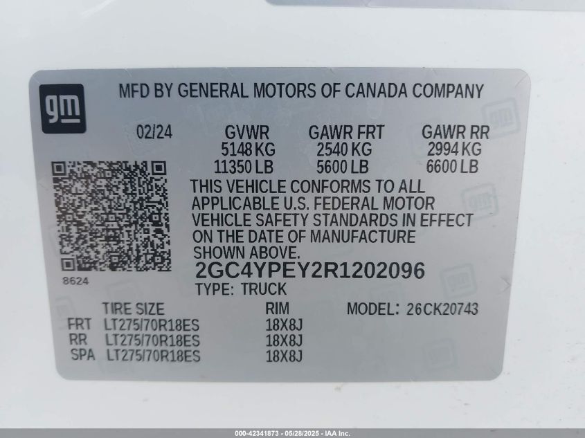 2024 Chevrolet Silverado 2500hd - 2GC4YPEY2R1202096