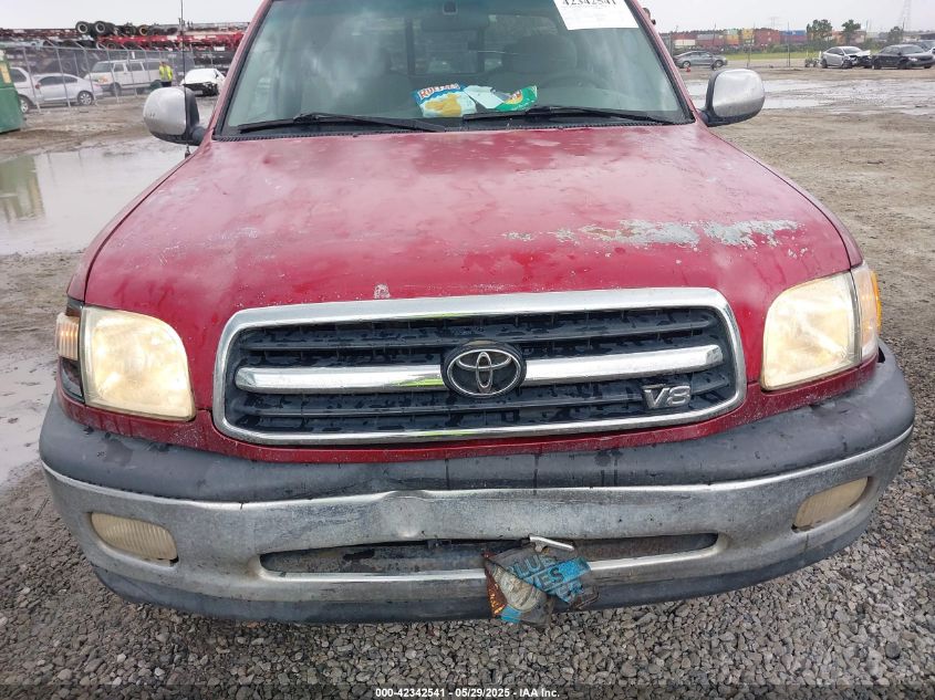 2000 Toyota Tundra Sr5 V8 VIN: 5TBRT3416YS003571 Lot: 42342541