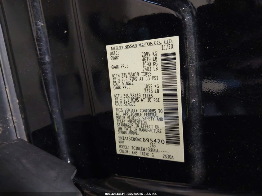 2021 NISSAN ROGUE SL INTELLIGENT AWD - 5N1AT3CB6MC695420